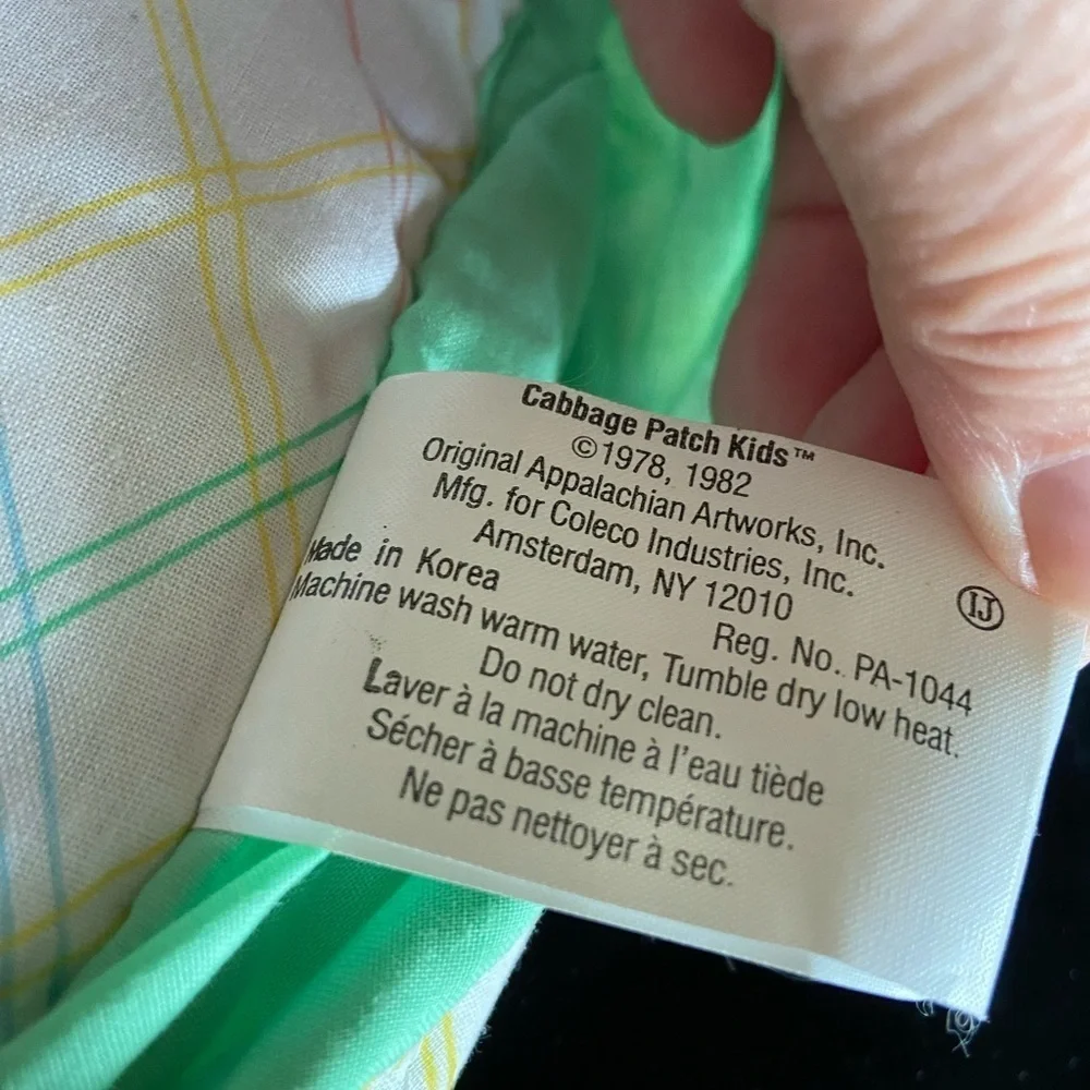 Vintage 1983 Cabbage Patch Kids Coleco Doll Quilted Diaper Bag Purse EUC